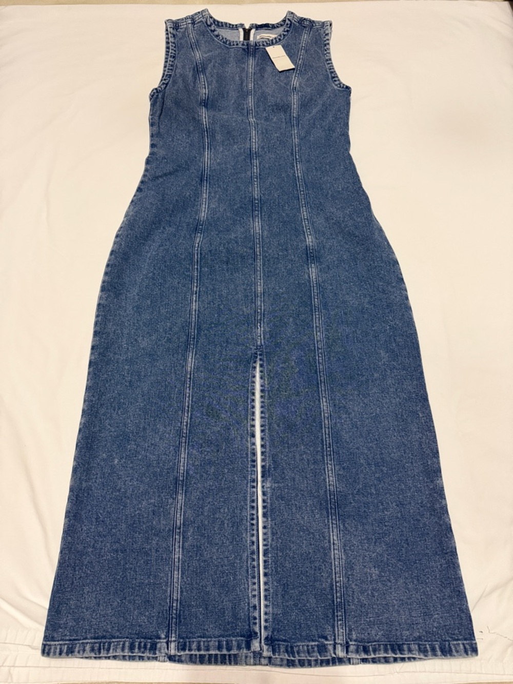 Abercrombie & Fitch Light Blue Denim Dress with Back Zip M NWT